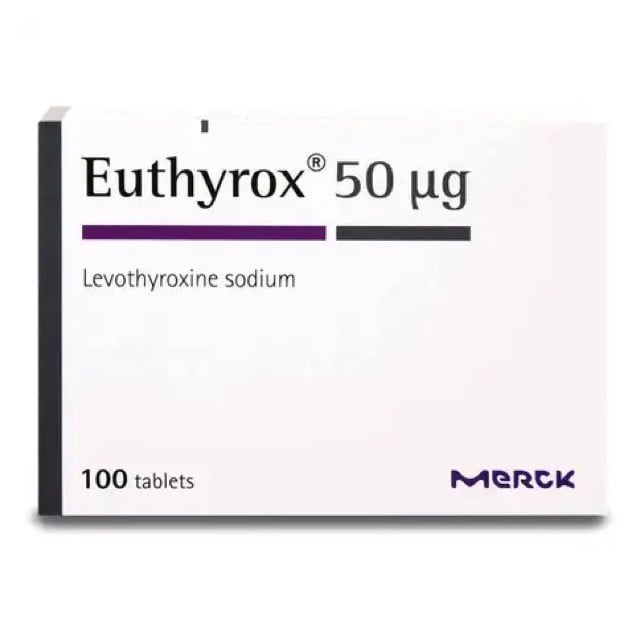 Euthyrox 50mcg Tablets 100