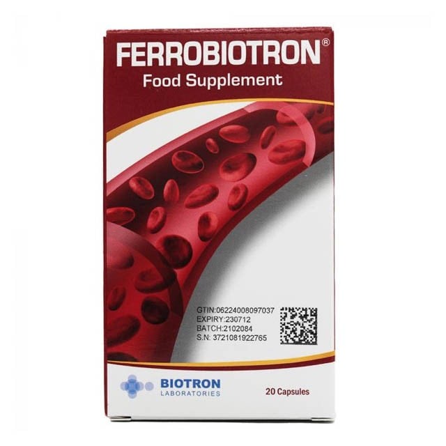 Ferrobiotron Iron Supplement 20caps