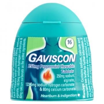 Gaviscon Peppermint 16 Tablets