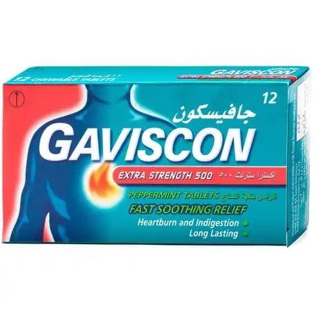 Gaviscon Extra Strength 500mg Tablets 500