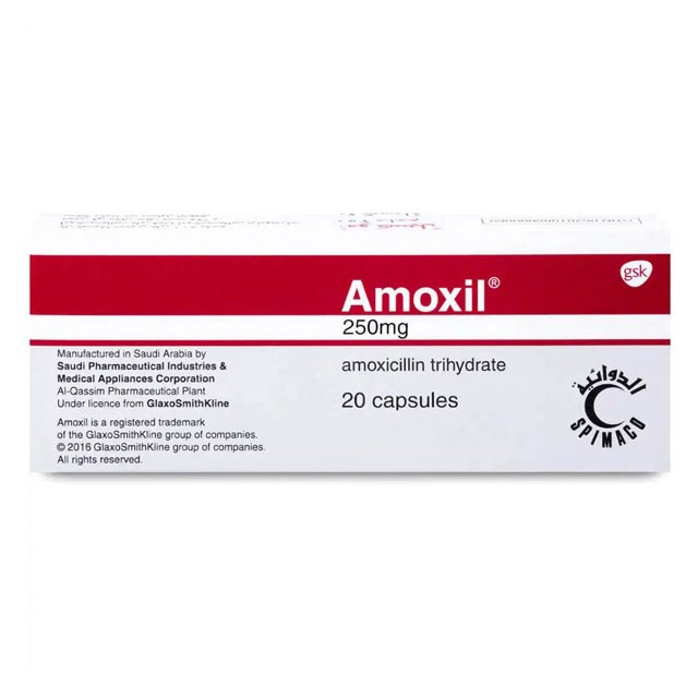 Amoxil 250mg Capsules 20