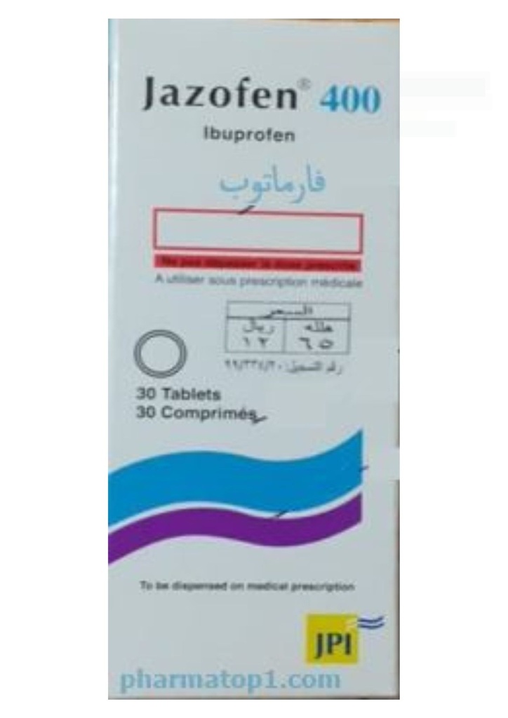 Jazofen Ibuprofen 400mg Tablets 30