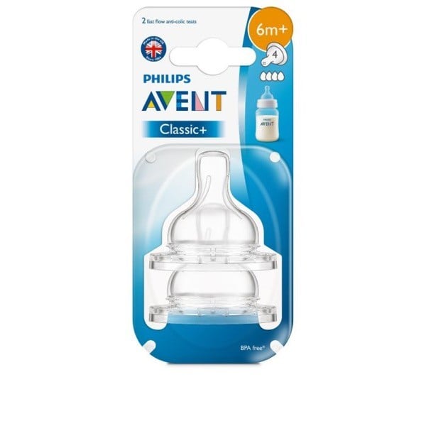 Philips Avent Classic Plus Teats 4 Hole x2