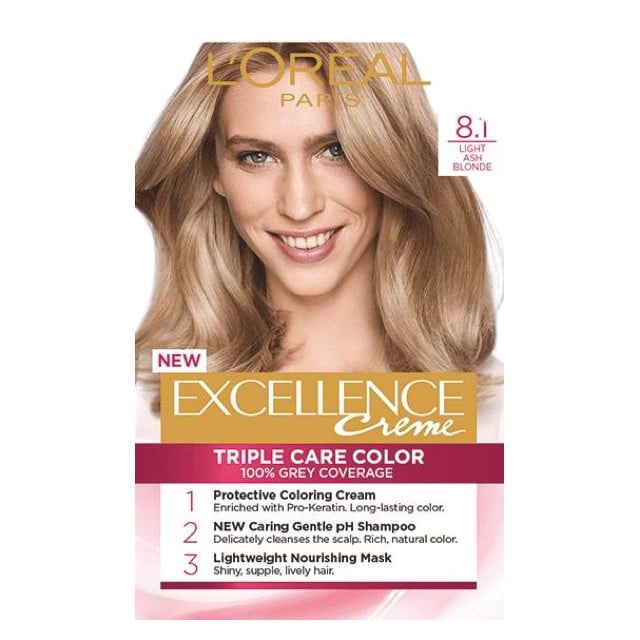 Loreal Excellence Light Ash Blonde 8.1 Hair Color