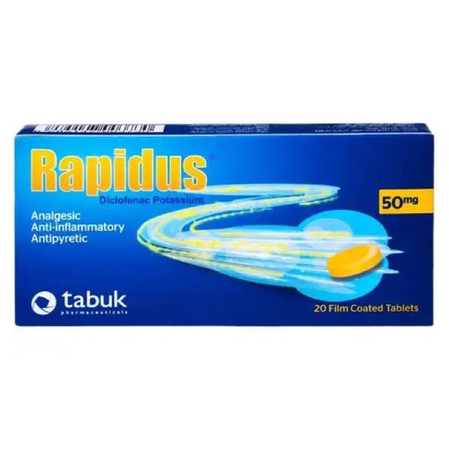 Rapidus 50mg Tablets 20