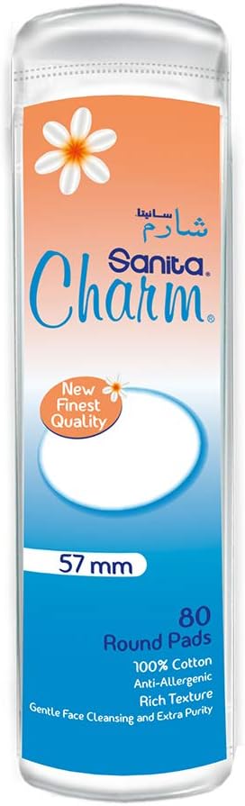 Sanita Charm Makeup Round Cotton Pads 80 pcs