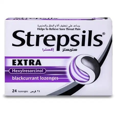 Strepsils Lozenges Extra Blackcurrant 24s