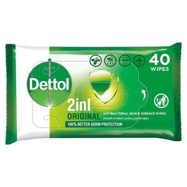 Dettol Original Antibacterial Wipes 40s