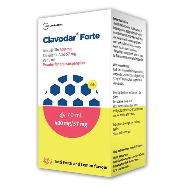 Clavodar suspension 457mg/5ml 100ml