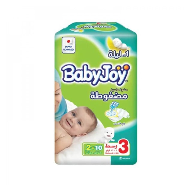 BabyJoy Diapers Size 3 4-9kg Saving Pack 8*12