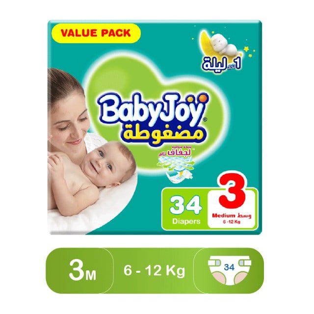 BabyJoy Diapers Size 3 Value Pack 4*34