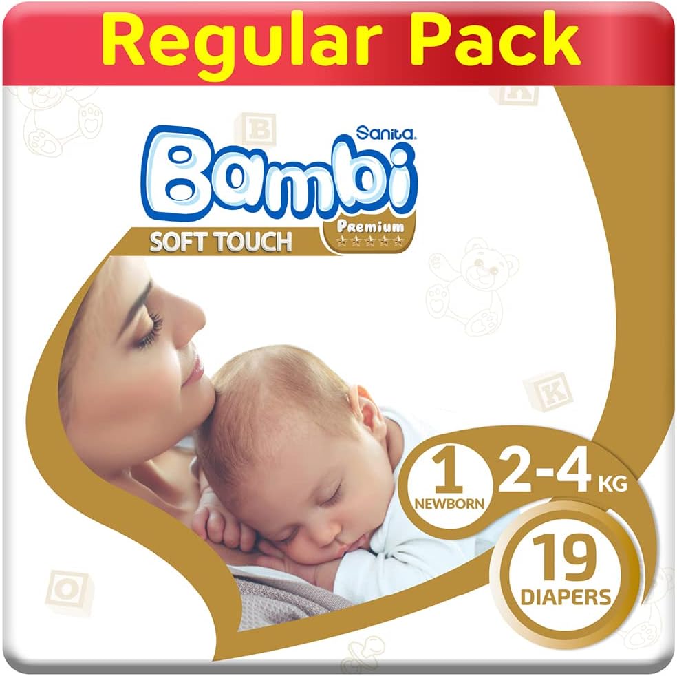 Sanita Bambi Newborn Diapers Size 1 Regular Pack 3*19