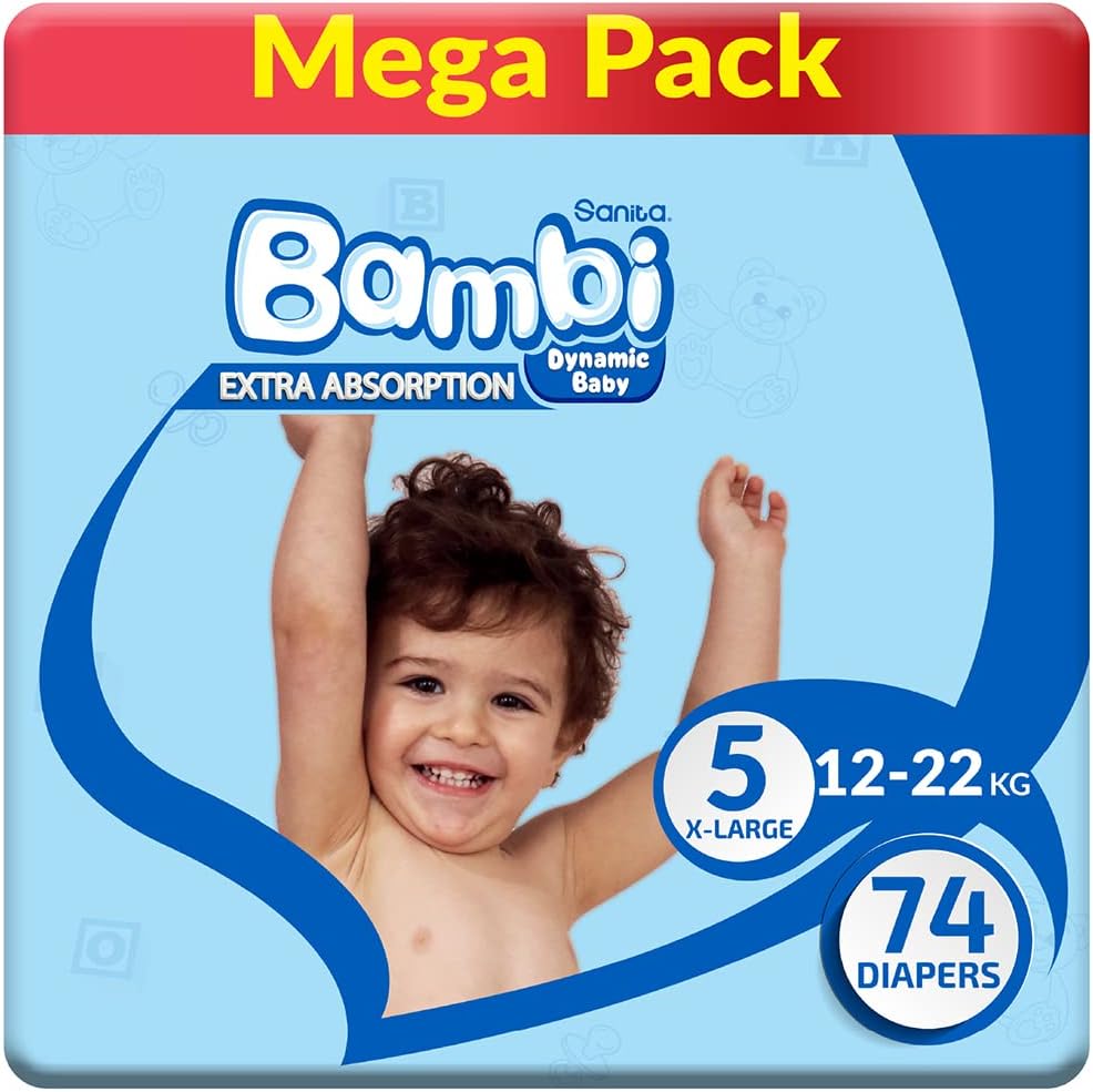 Bambi Diapers Size 5 X-Large Mega Pack 2*74