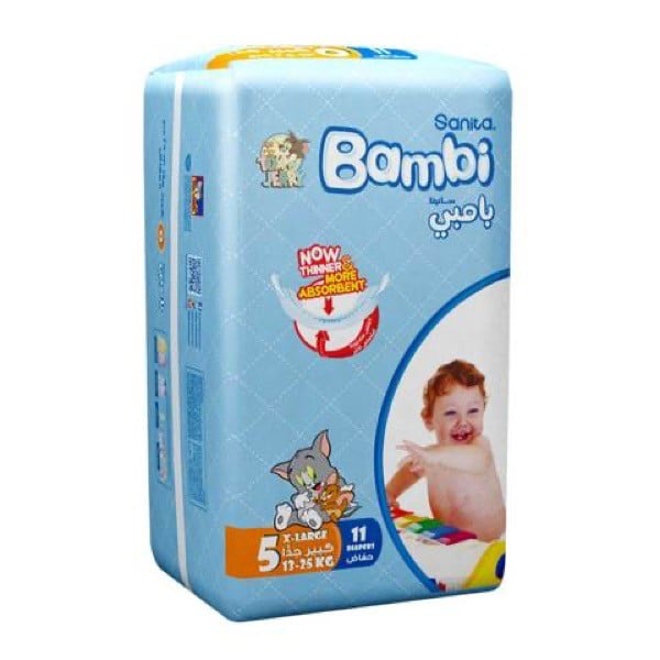 Bambi Diapers Size 5 X-Large 13-25kg Pack 6*11