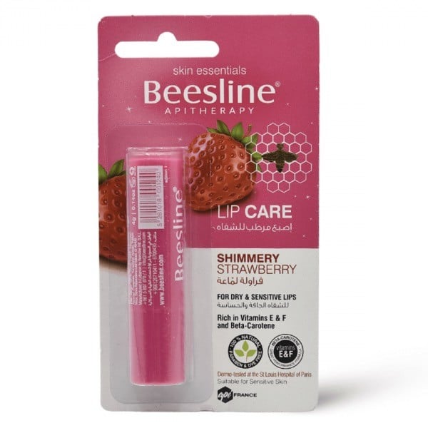 Beesline Shimmery Strawberry Lip Care 4g