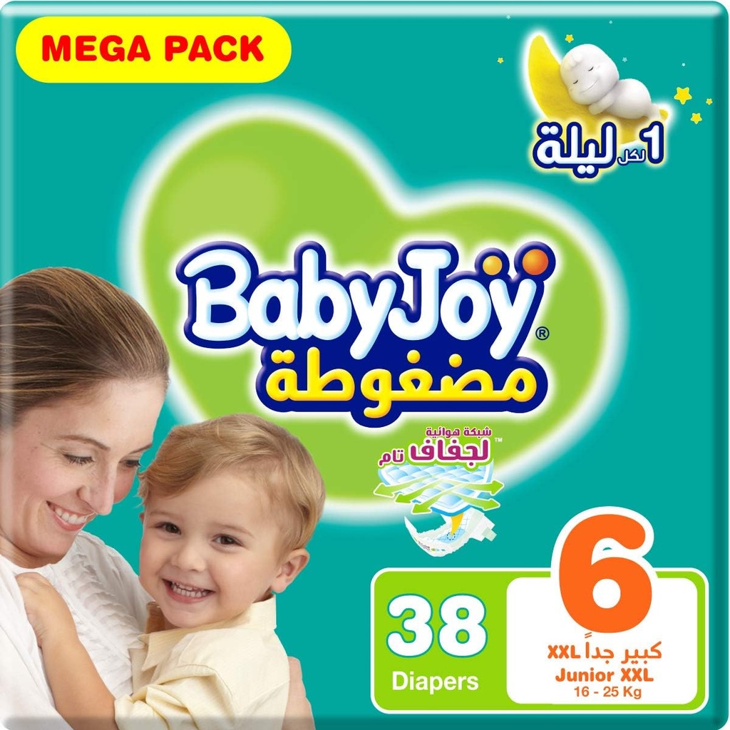 BabyJoy Extra Dry Diapers Size 6 XXL Mega Pack 3*38