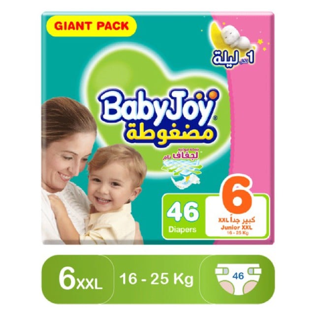 BabyJoy Extra Dry Diapers Size 6 XXL 15-25kg Giant Pack 3*46