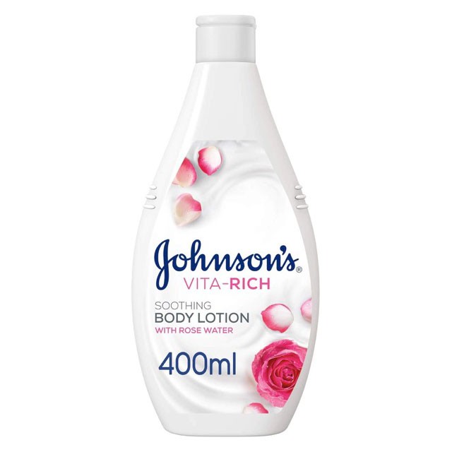 JOHNSON`S BODY LOTION SOOTHING ROSE WATER 400ML