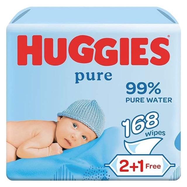 Huggies Pure Wipes 10x56s Blue