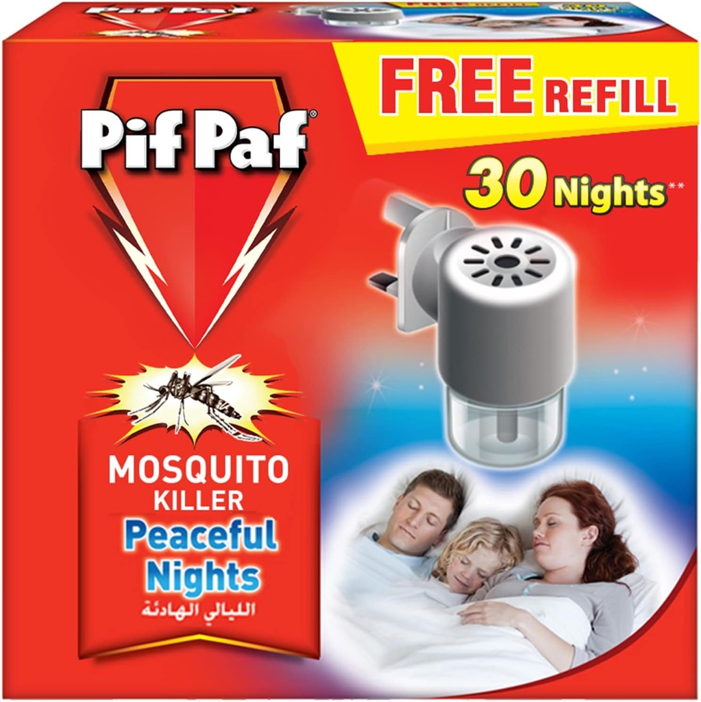 PifPaf Liquid Mosquito Killer Machine 30 Nights Refill 24pcs