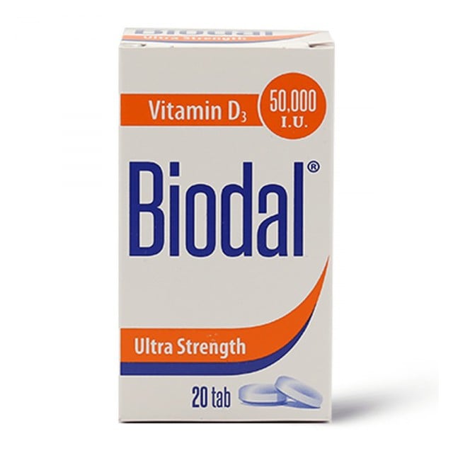 Biodal Vitamin D3 50000 IU Tablets 20