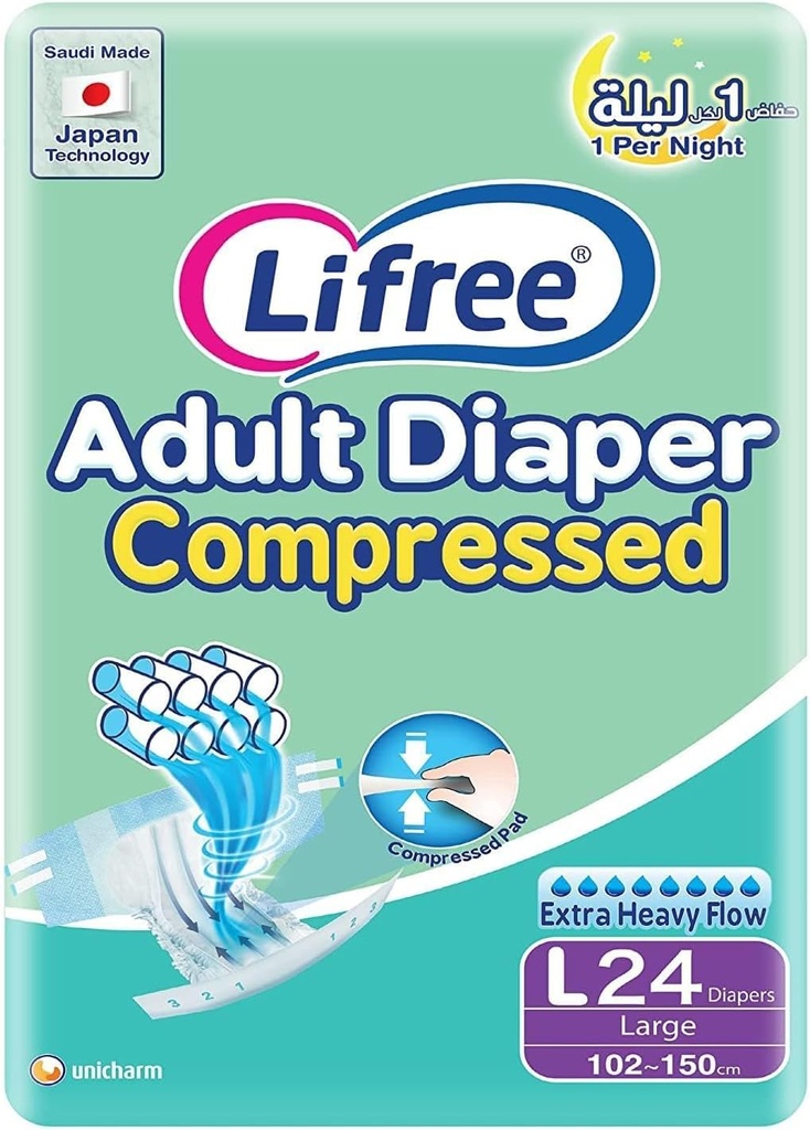 Lifree Tape Adult Diaper Large Super 2*24 pcs