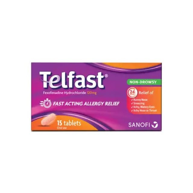 Telfast Allergy Relief 120mg Tablets 15