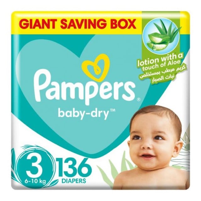 Pampers Diapers Size 3 Mega Box 2*68