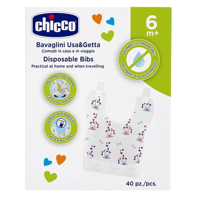 Chicco Disposable Bibs 40 pcs