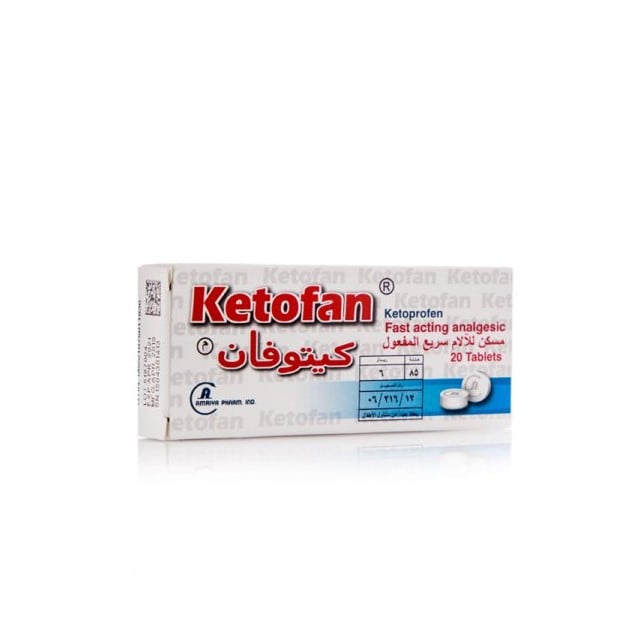 Ketofan Pain Relief 25mg Tablets 20