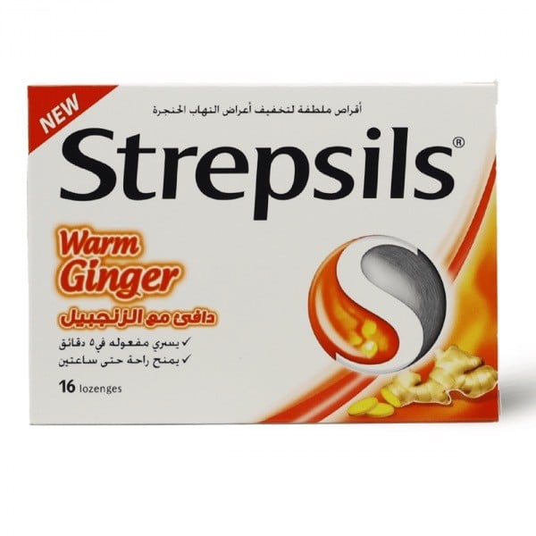 Strepsils Warm ginger lozenges 16s