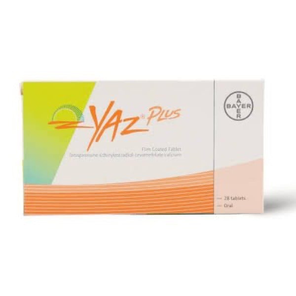 Yaz Plus 3mg/0.02mg/0.451mg Tablets 28