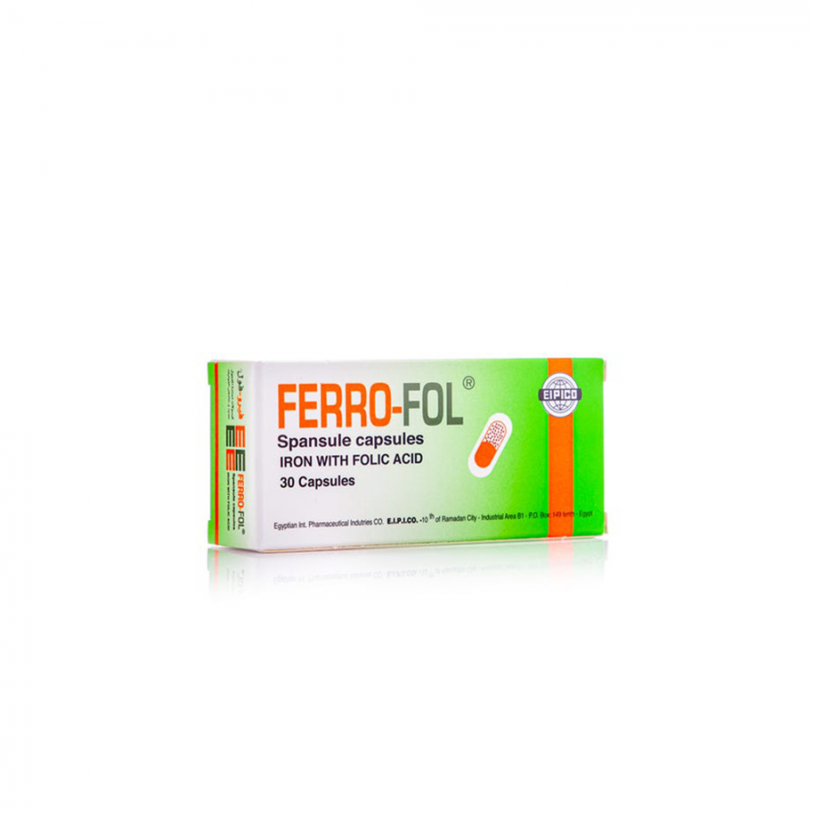 Ferro-fol iron and folic acid capsules 30