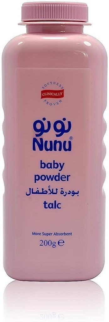 Nunu Baby Powder White 200gm