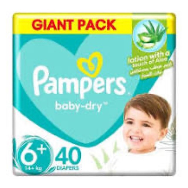 Pampers Baby-Dry Diapers Size 6+ 13-18kg Mega Pack 2*40