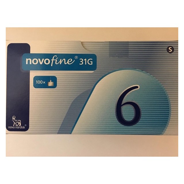 NovoFine 31g 0.25x6mm Pen Needles 100 pcs