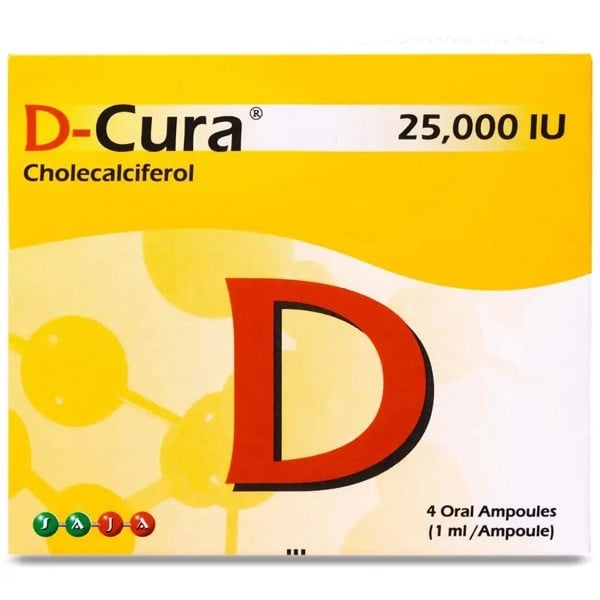 D-Cura Vitamin D3 25000iu Oral Drops 1ml