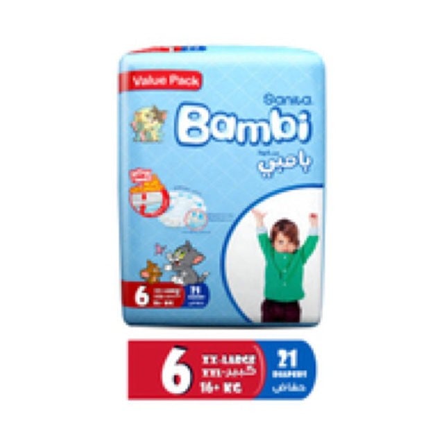 Sanita Bambi Diapers Size 6 21kg Pack 4*21