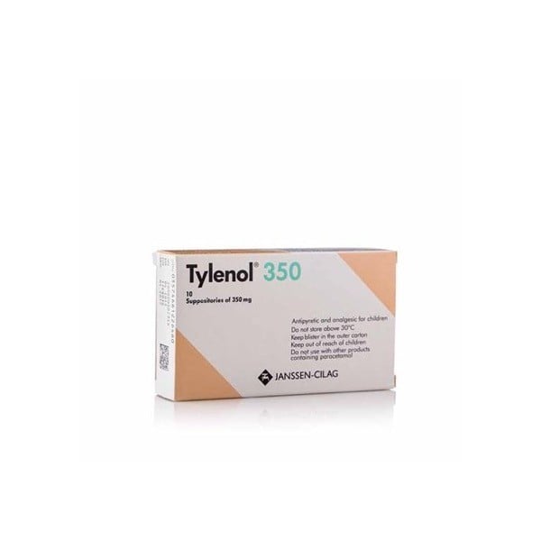 Tylenol Suppositories 350mg 10s