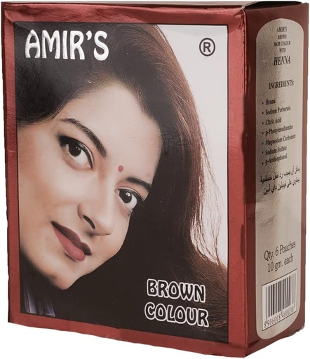 [414] AMIR`S HENNA BROWN COLOR 6*10GM