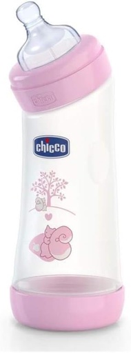 [27621] Chicco Baby Bottle Silicone Regular M+0 For Girl 250ml