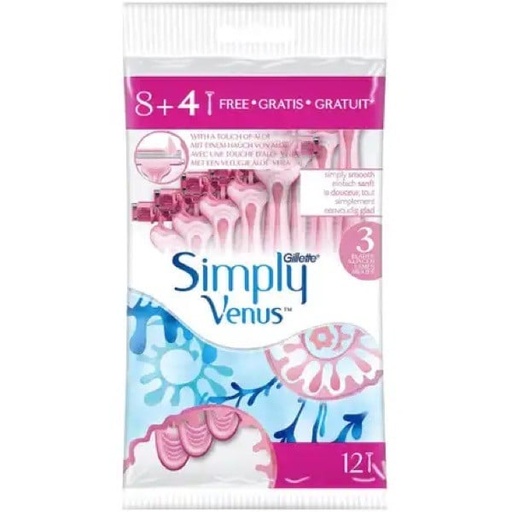 [27701] Gillette Simply Venus3 Disposable Razors 12 pcs