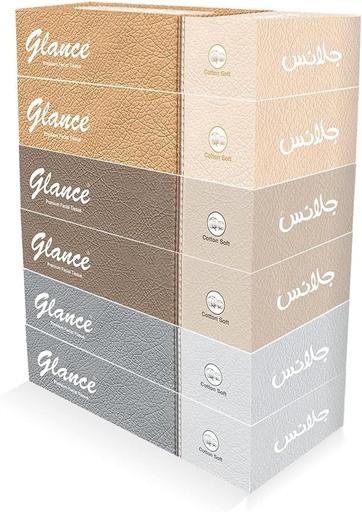 [30504] Glance Facial Tissue 2-Ply 200 Sheets Pack of 5