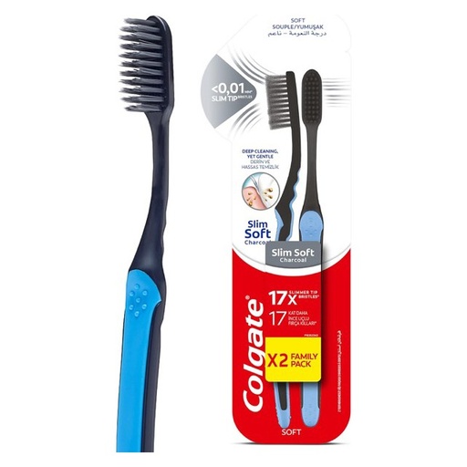 [31676] Colgate Slim Soft Toothbrush 1+1 Pack