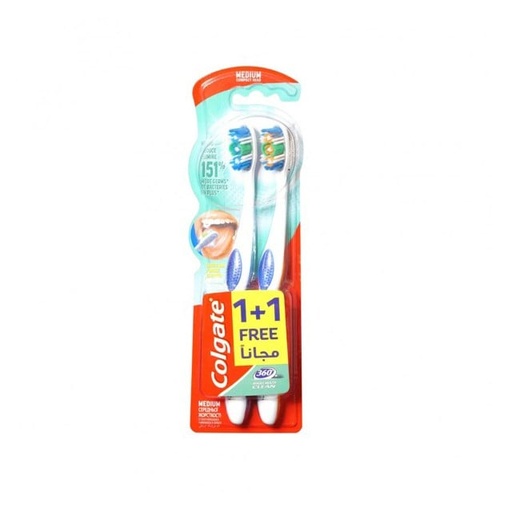 [32253] Colgate Toothbrush Intermediate Medium 1+1 Free