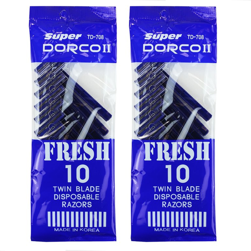 [32281] Dorco Long Handle Razor 10+10 pcs