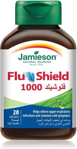 [33108] Jamieson Flu Shield 1000mg 20 Capsules