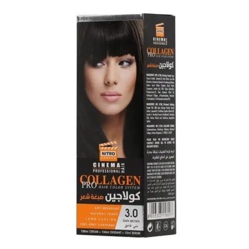 [33201] Eveline Cosmetics Collagen Hair Color Cream 3.0 Dark Brown