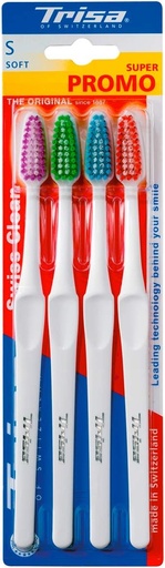 [33959] Trisa Toothbrush Soft 2+2 Free Pack