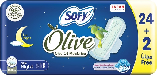 [34538] Sofy Feminine Napkin Olive 6*24+2